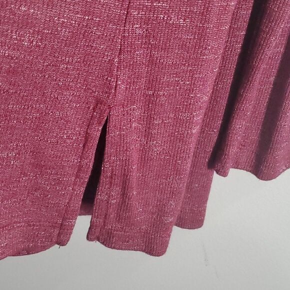 Matty M top women’s size small burgundy white speckled cold Shoulder long sleeve - Picture 6 of 10